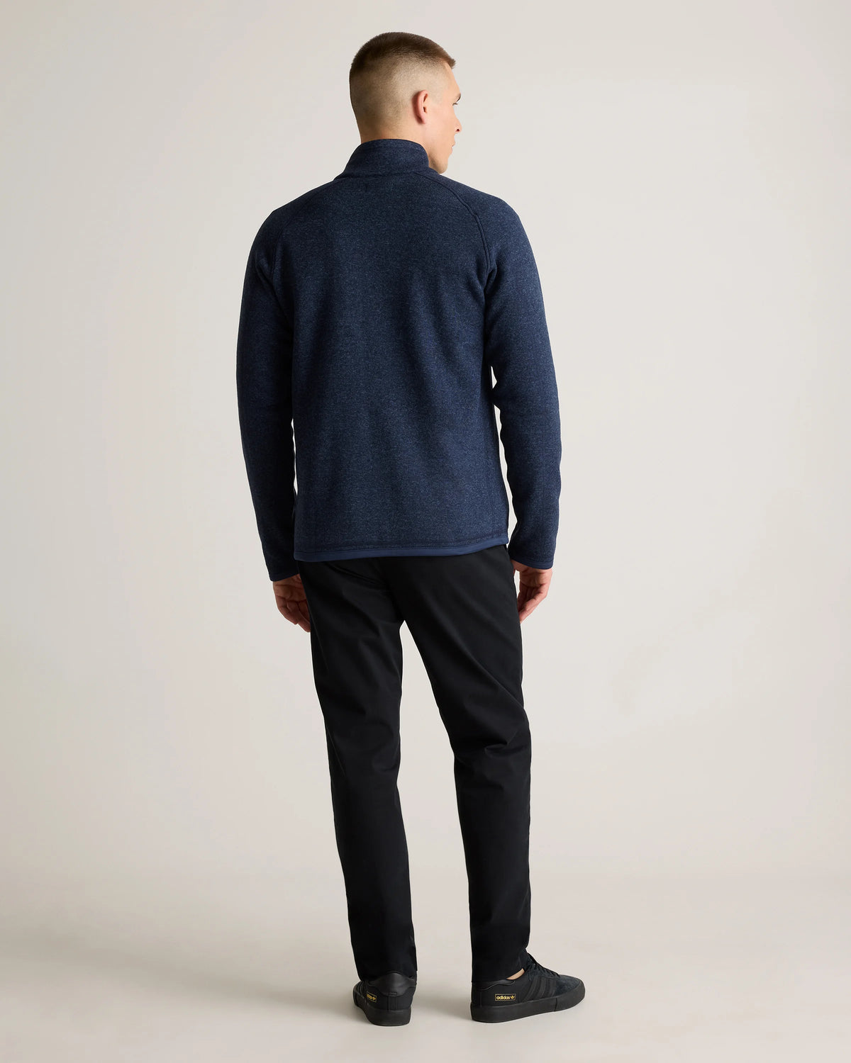 Sweater-Knit Fleece Full-Zip Jacket - XS / Heather Mineral Green