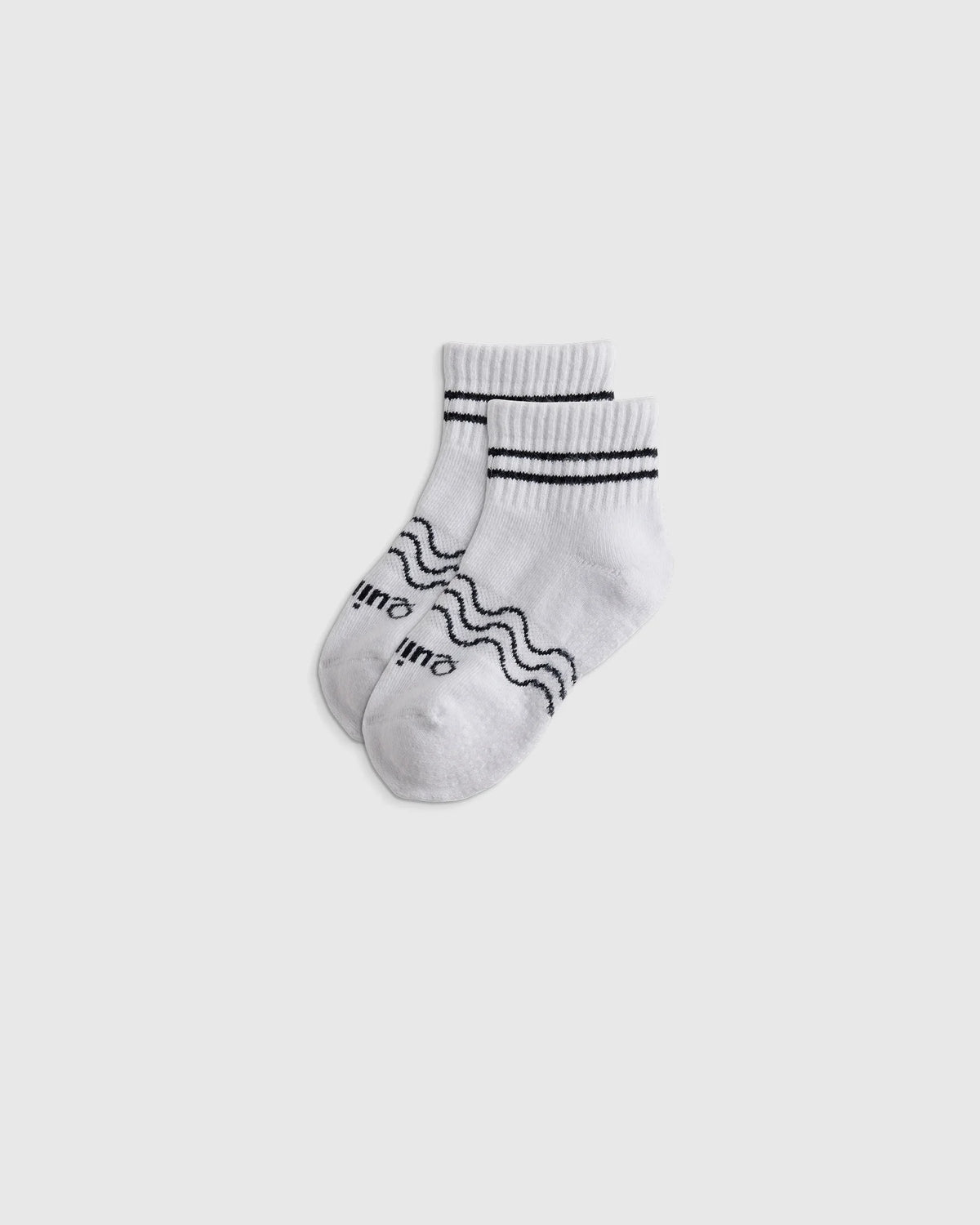 Organic Cotton Quarter Crew Socks 8-Pack - 12M-24M / White/Grey Multi