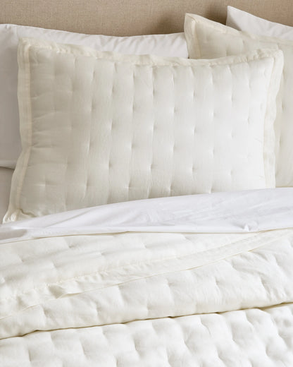 European Linen Dream Sham Set - Standard / Dusty Olive
