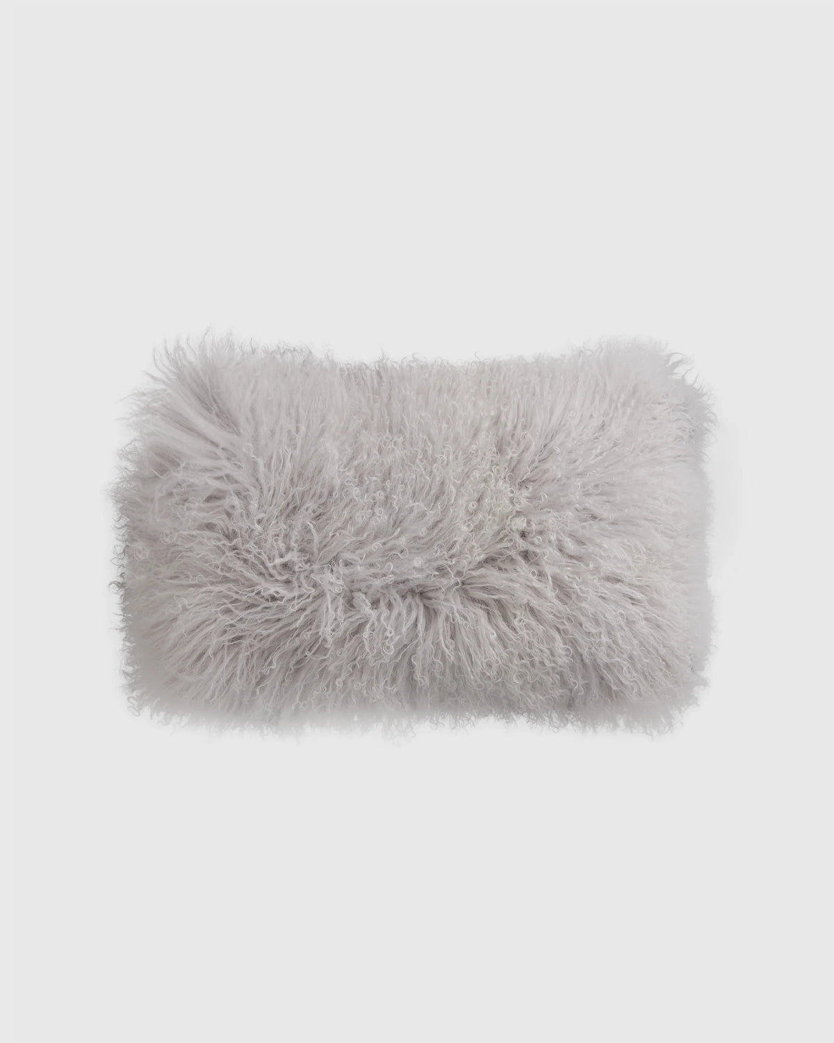 Luxe Mongolian Lamb Lumbar Pillow Cover - 12x20 / Ivory