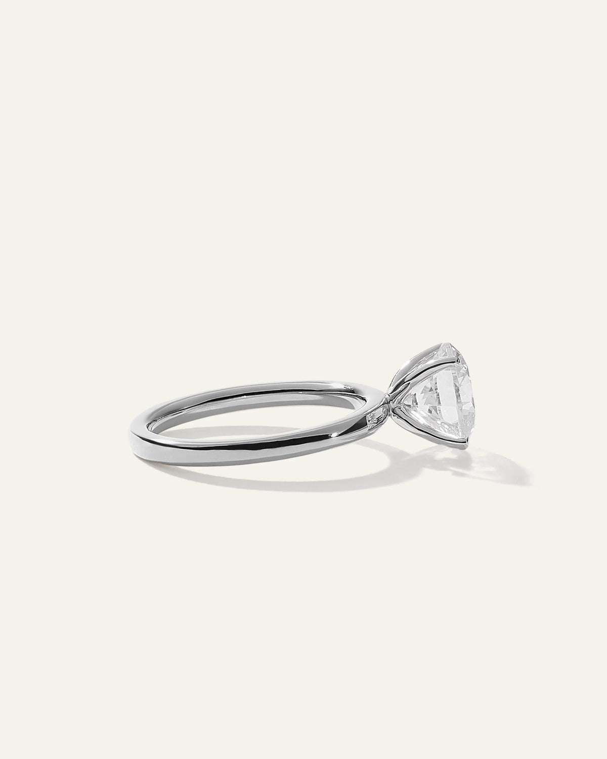 Lab Grown Diamond Round Comfort Fit Engagement Ring - 2ct - 4 / Yellow Gold