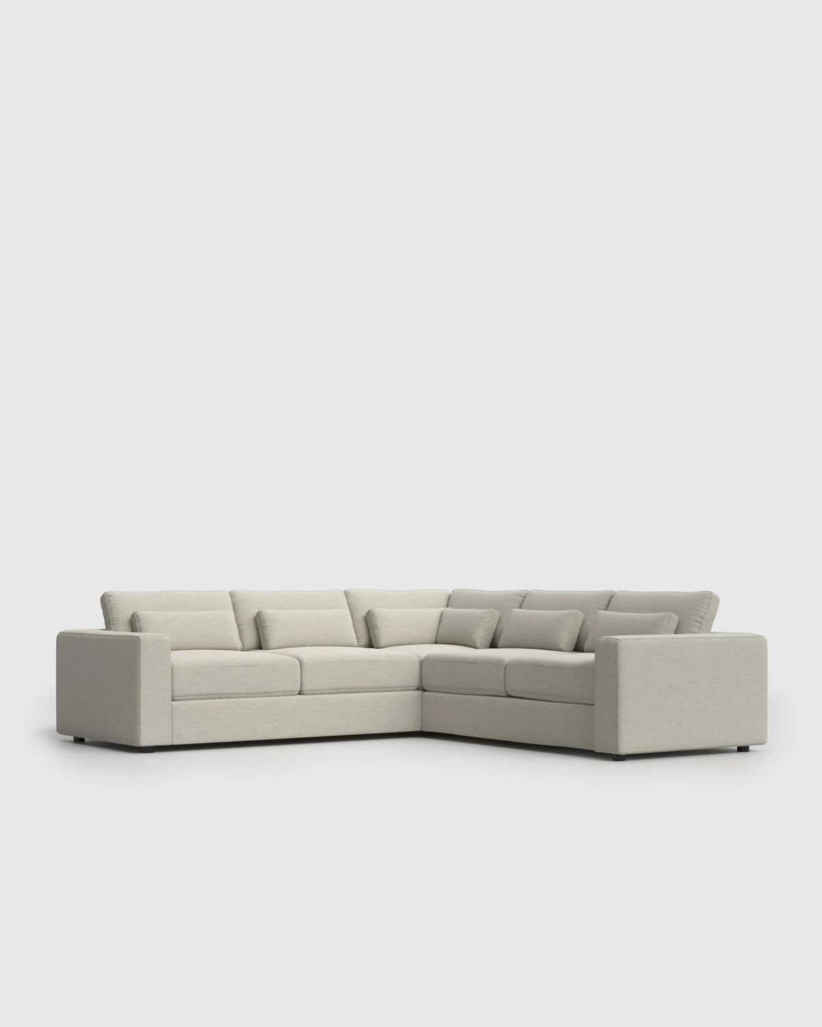 Ashford Deep Seat L Sectional in Performance Basketweave - 119x119 / Fog