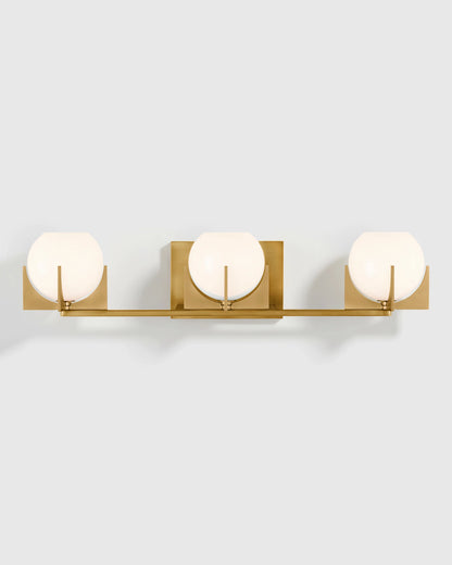 Deco Glass Globe Vanity Sconce - One Size / Brass