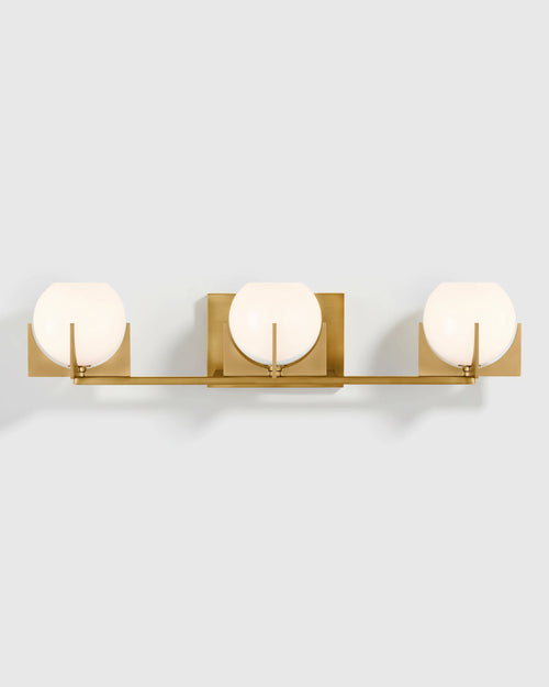 Deco Glass Globe Vanity Sconce - One Size / Brass