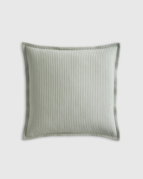 Organic Cotton Matelasse Euro Sham - Euro / Dried Sage