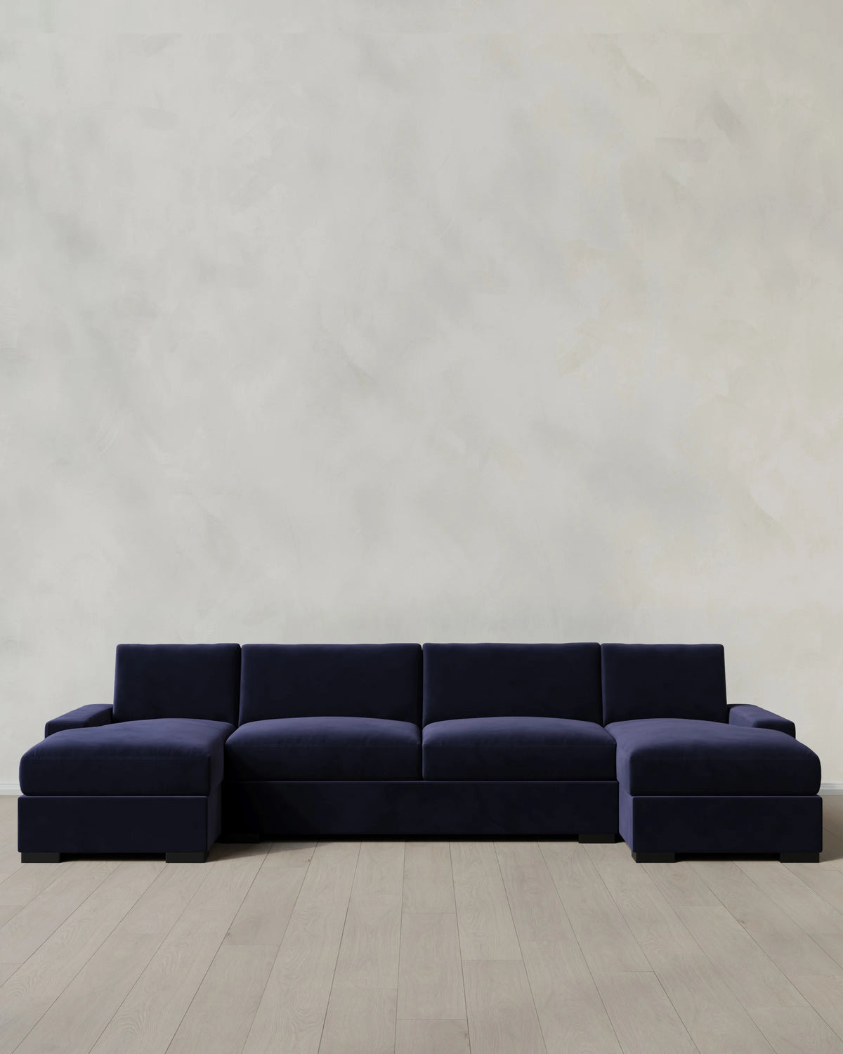 Stillman U Sectional in Performance Velvet - One Size / Java