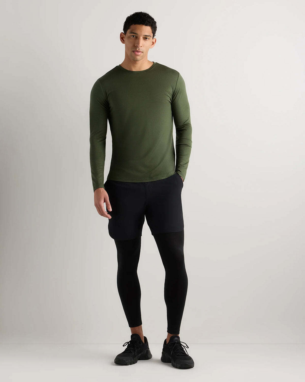 100% Merino Wool All-Season Long Sleeve Base Layer Tee - XS / Off-White