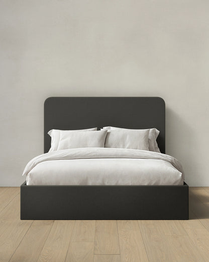 100% Linen Curved Bed - Full / Canvas