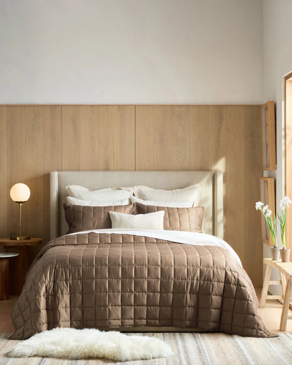 Bamboo Box Quilted Sham Set - Standard / Sage