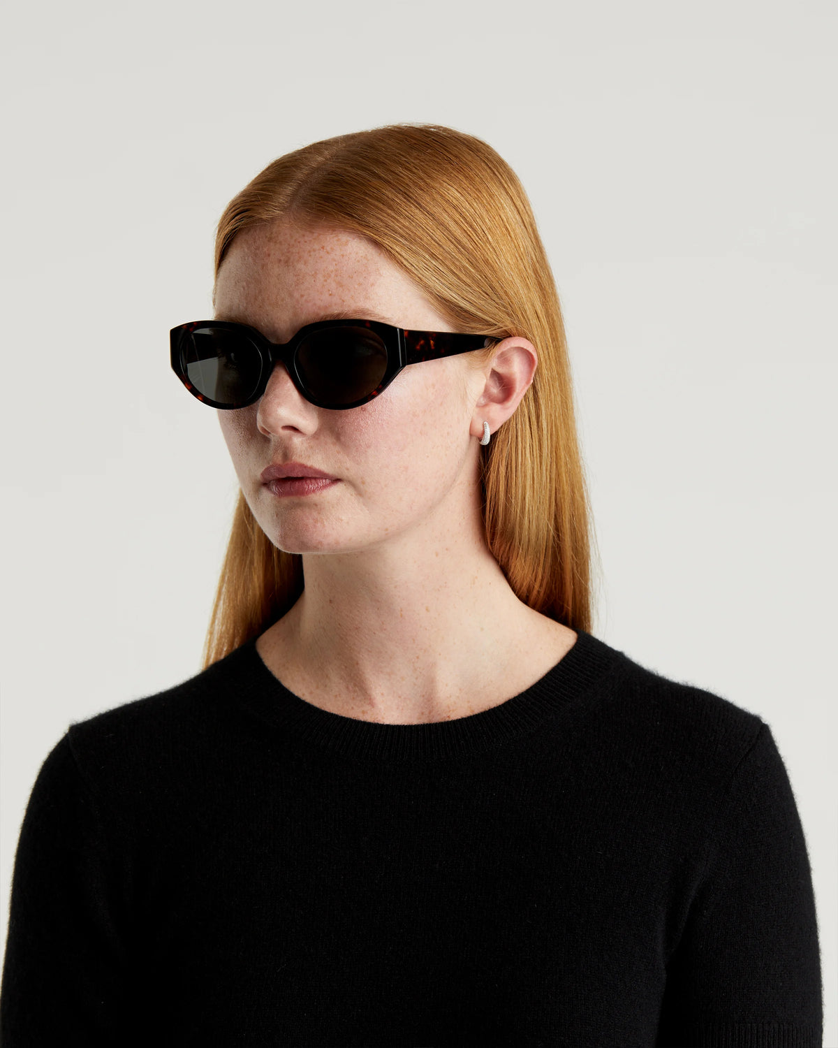Ava Polarized Acetate Sunglasses - One Size / Tortoise with Grey lens