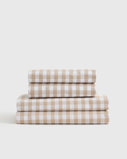 Organic Crisp Percale Sheet Set - Twin / White