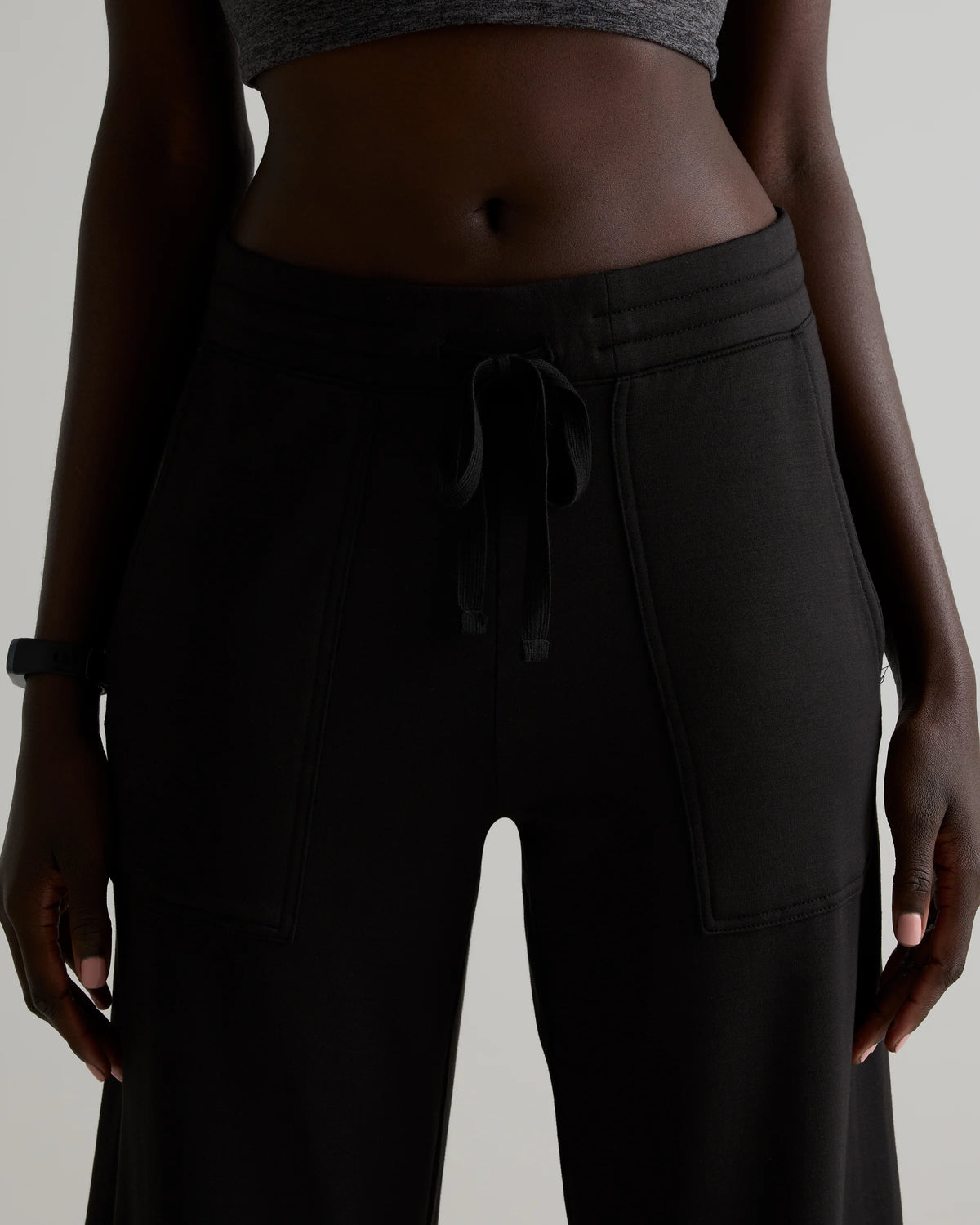 SuperSoft Fleece Cropped Wide Leg Pants - XS / Dried Fig
