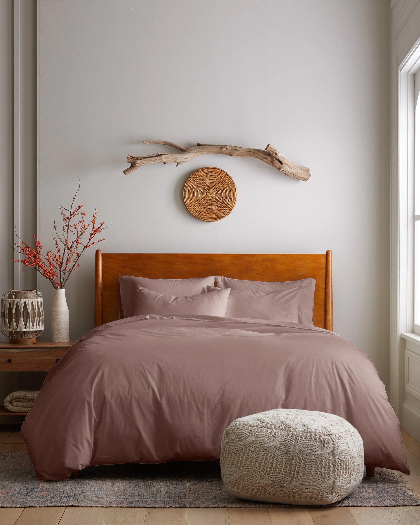 Organic Brushed Cotton Sham Set - Standard / Toffee