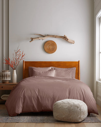 Organic Brushed Cotton Sham Set - Standard / Toffee