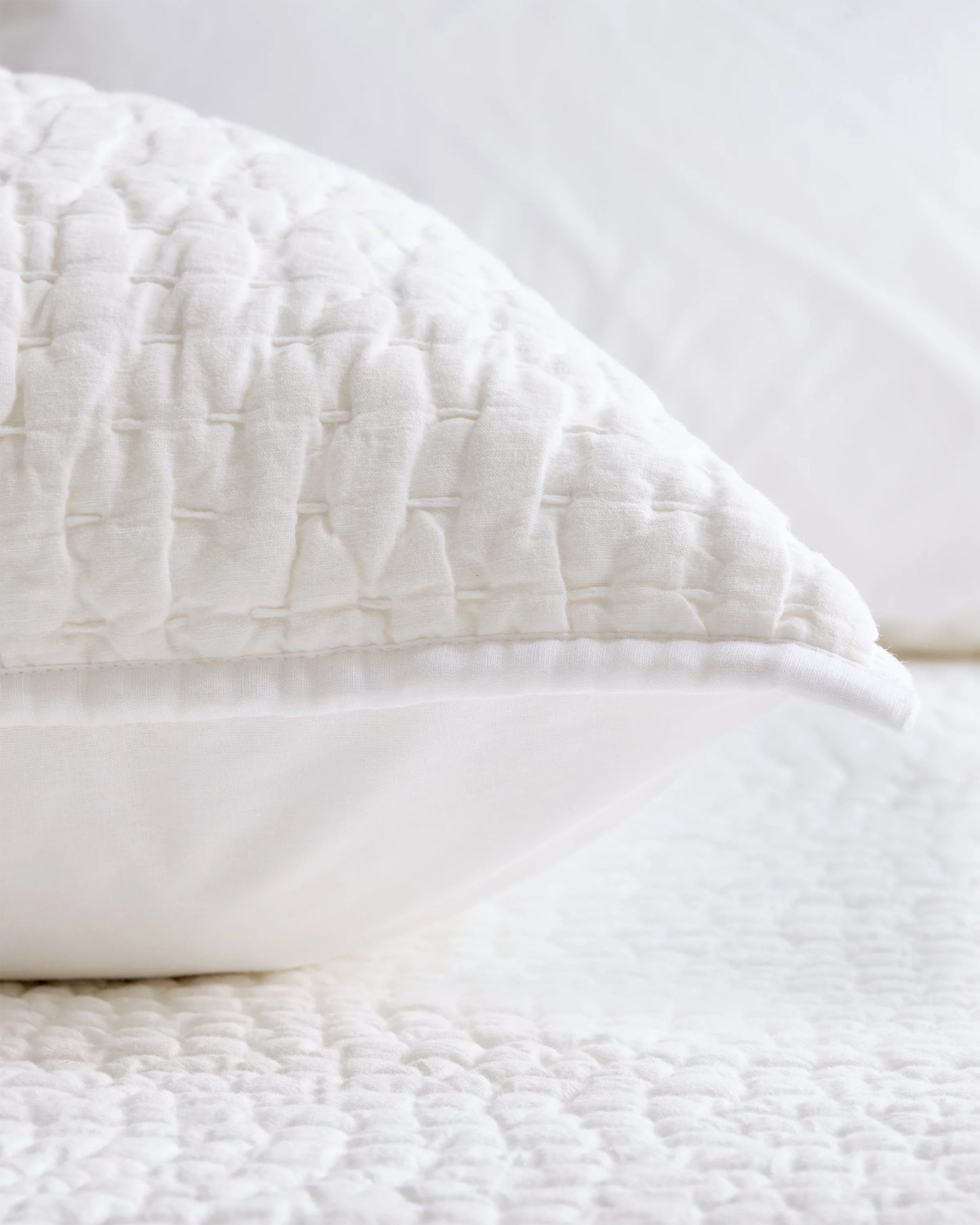 European Linen Cotton Stitch Quilted Euro Sham - Euro / Orchid