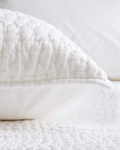 European Linen Cotton Stitch Quilted Euro Sham - Euro / Orchid