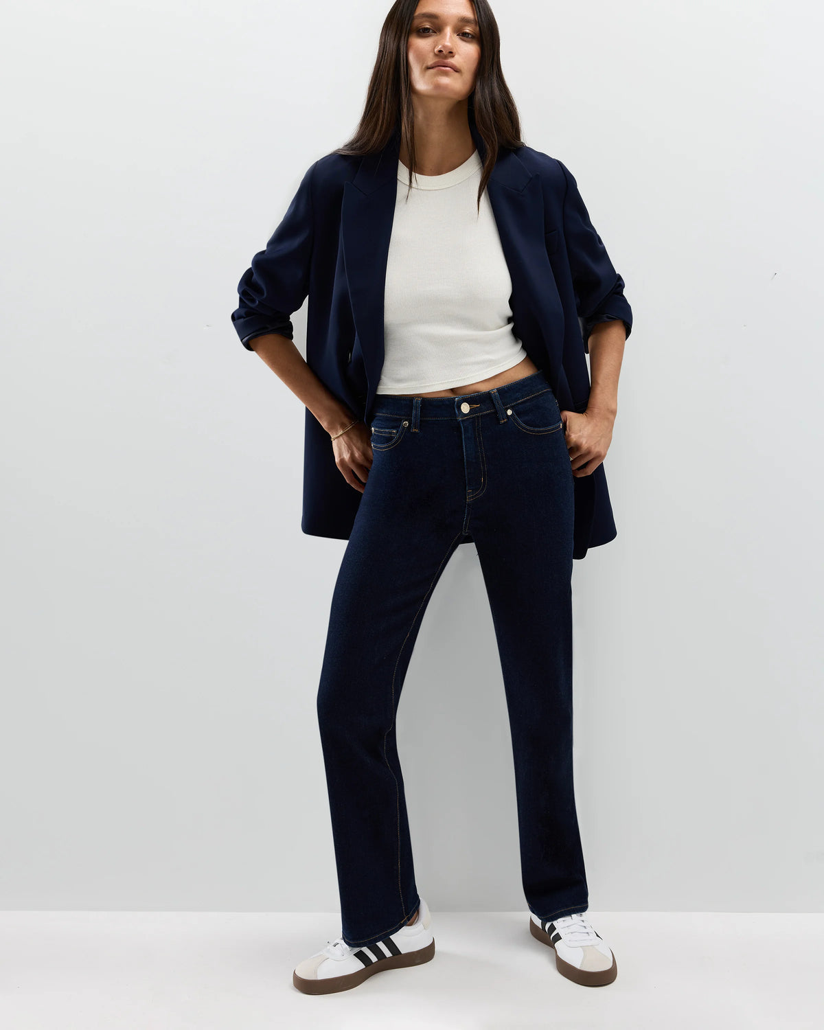 Bella Stretch Straight Jeans - 24 / Midnight Blue