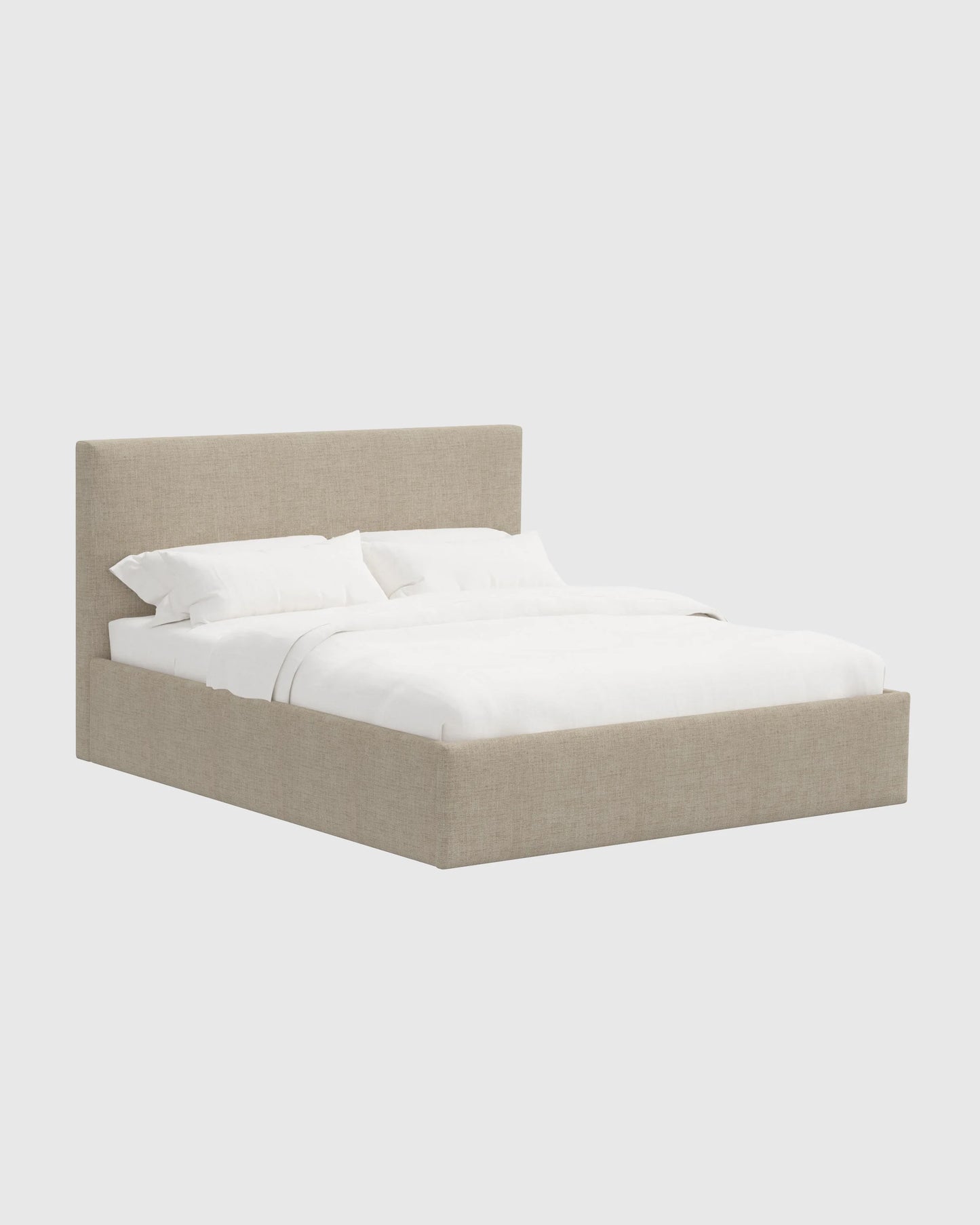 100% Linen Square Bed - Full / Canvas