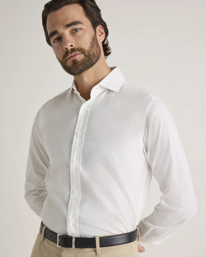 Organic Cotton Cashmere Dress Shirt - XS / Pale Blue