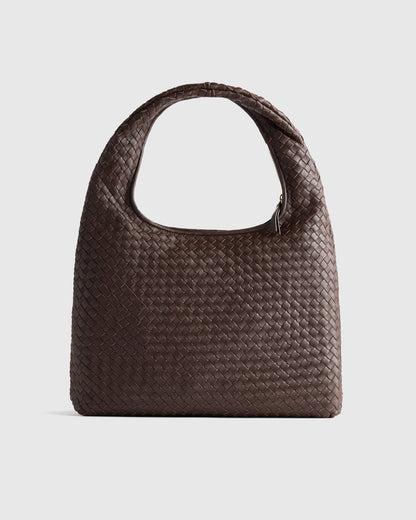 Elodie Handwoven Shoulder Bag - One Size / Black