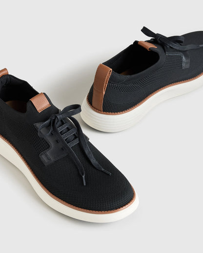 Engineered Knit Derby Sneaker - 7 / Black
