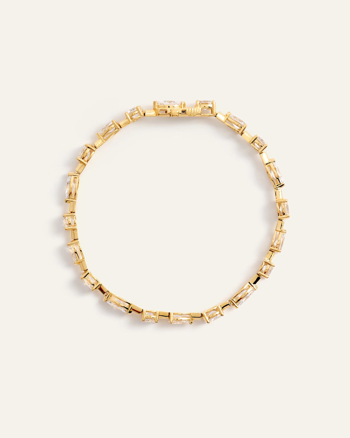 14K Gold Lab Grown Diamond Mixed Shape Tennis Bracelet - 6.5" / Yellow Gold