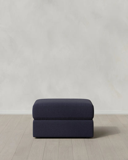 Ashford Deep Seat Ottoman in Performance Basketweave - One Size / Navy