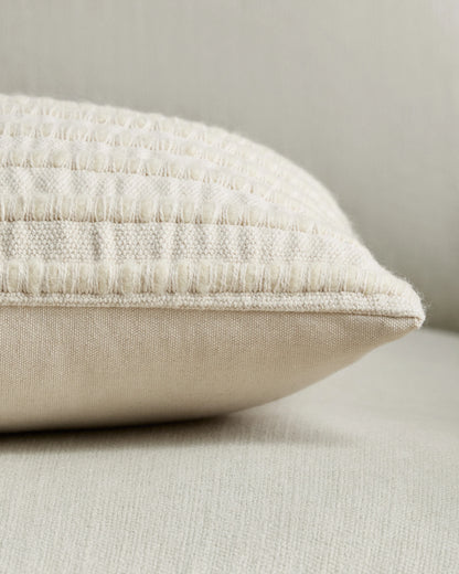 Ribbed Wool Cotton Pillow Cover - 20x20 / Red Clay