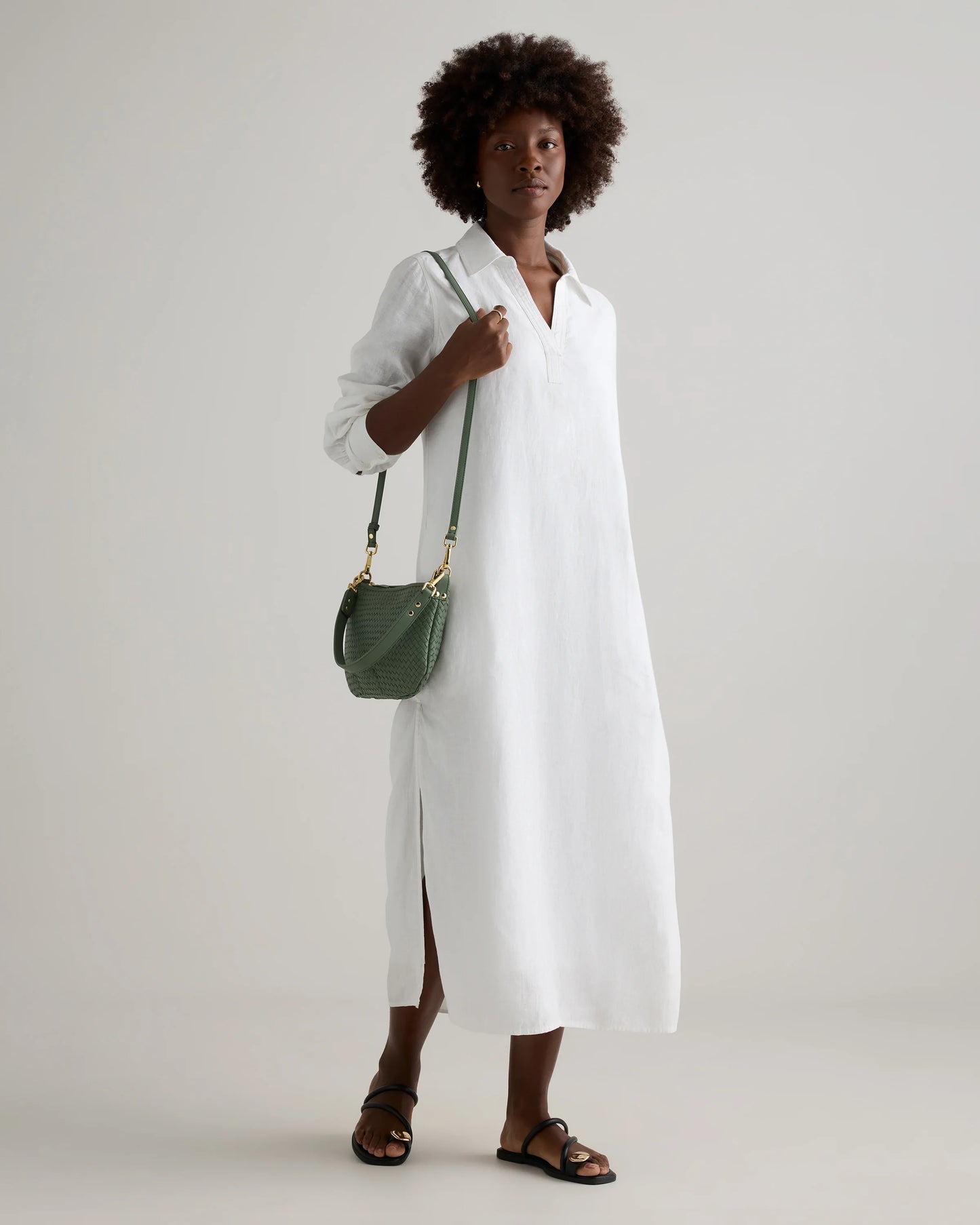 Sloane Handwoven Mini Shoulder Bag - One Size / Cognac