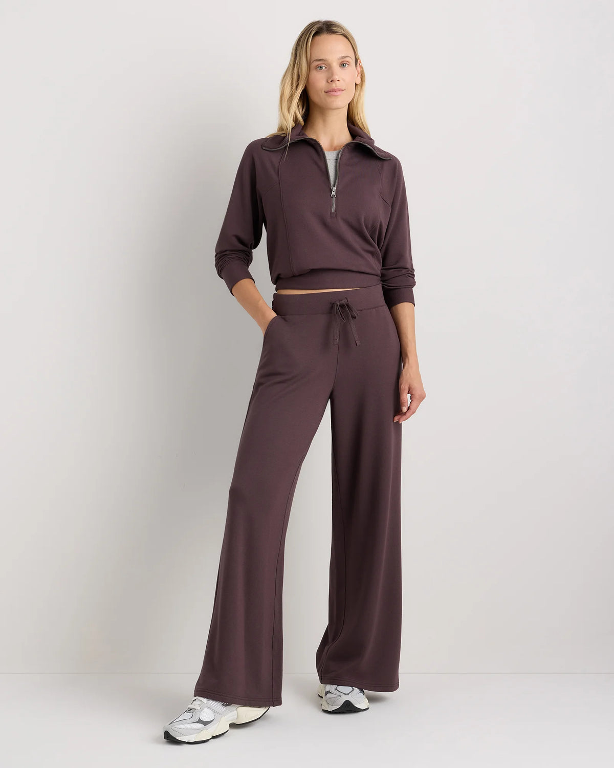 SuperSoft Fleece Wide Leg Pants - XS / Dried Fig