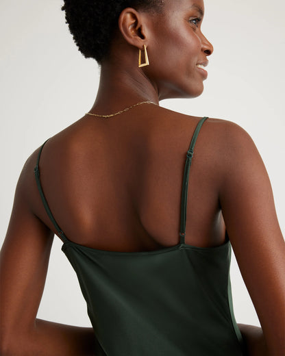 100% Washable Silk Slip Dress - XS / Black