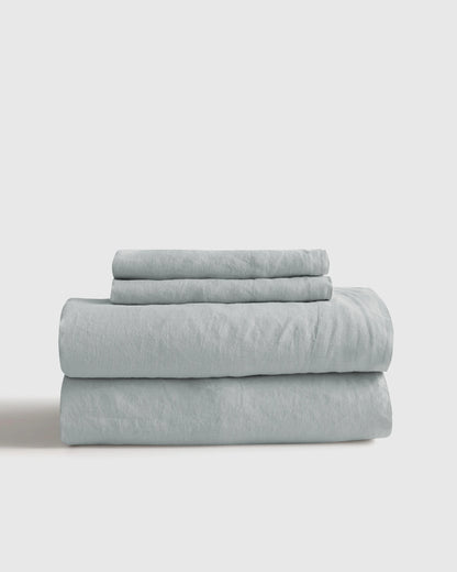 European Linen Sheet Set - Twin / Peach