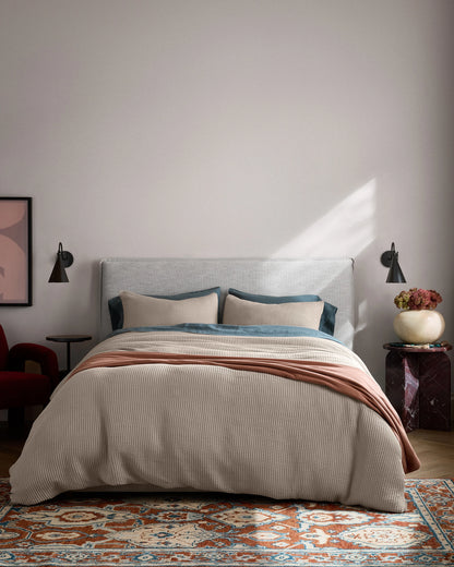 Organic Waffle Sham Set - Standard / White