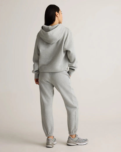 Organic Heavyweight Fleece Boyfriend Sweatpants - XS / Heather Grey