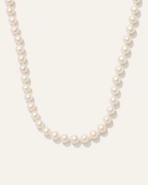 14K Gold Freshwater Cultured Pearl Strand Necklace - One Size / Yellow Gold