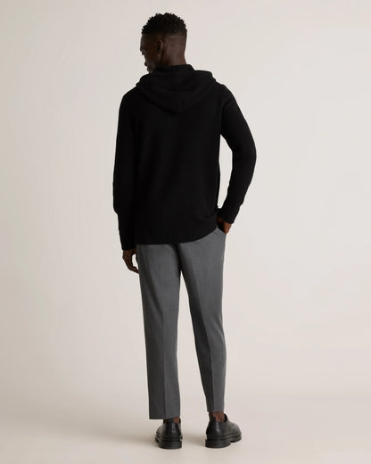 100% Yak Wool Pullover Hoodie - S / Warm Heather Grey