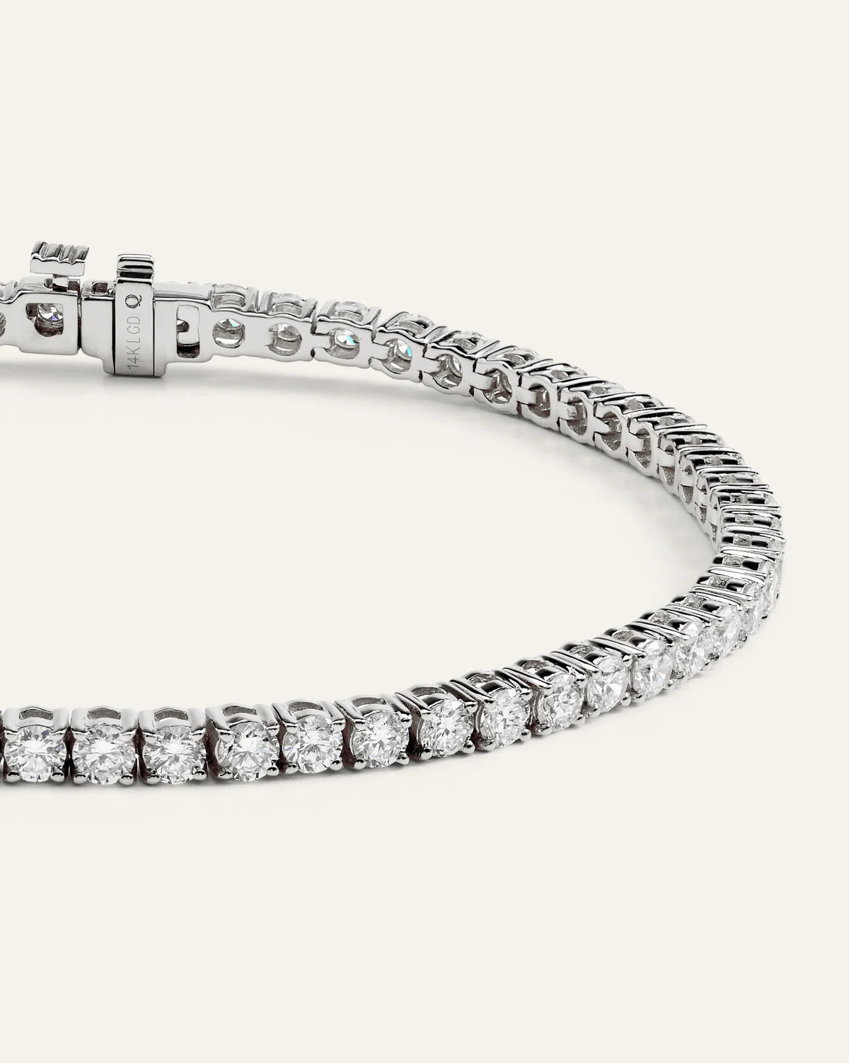 14K Gold Lab Grown Diamond Tennis Bracelet - 4ctw - 6.5" / Yellow Gold