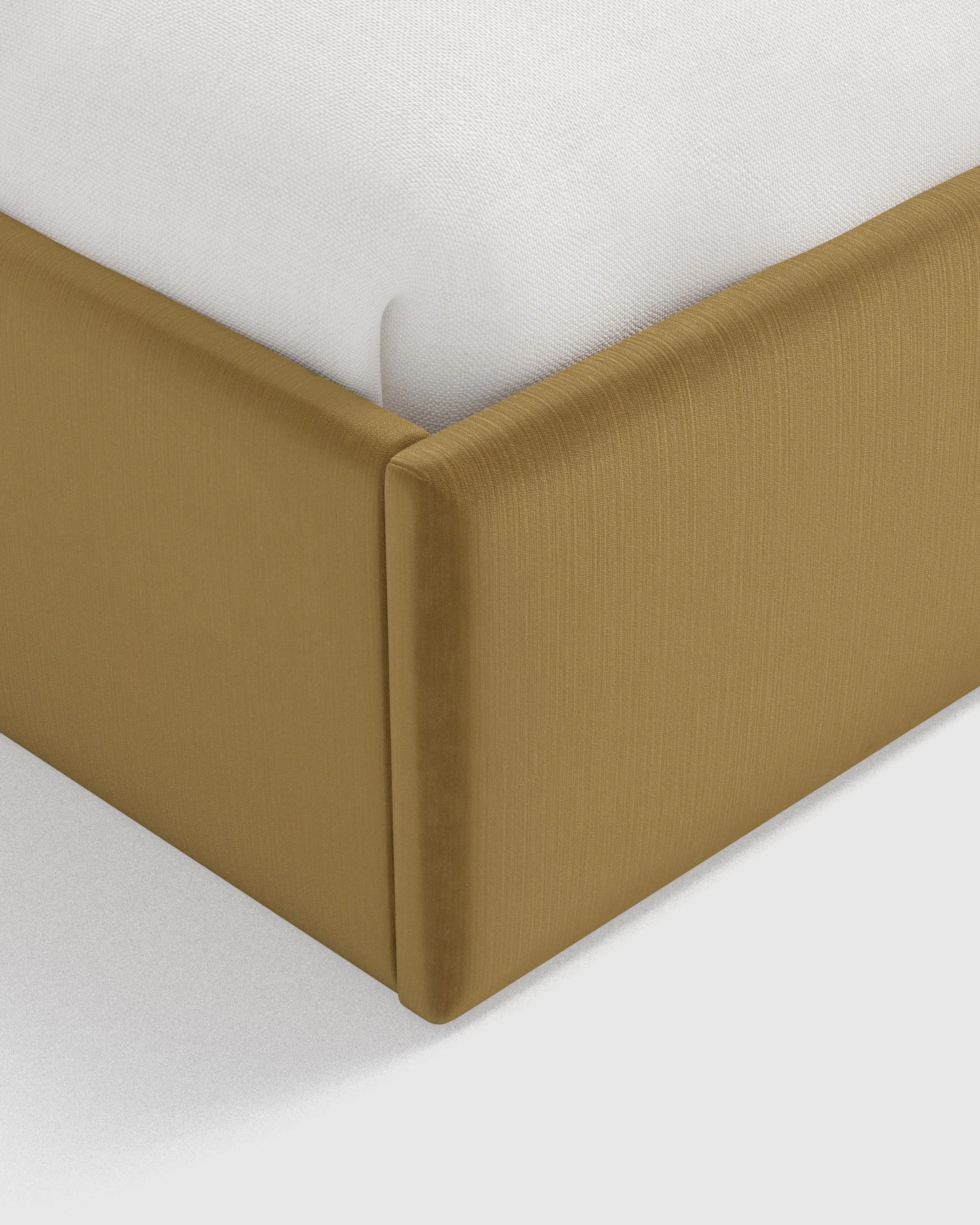 Wingback Bed in Performance Velvet - Full / Walnut