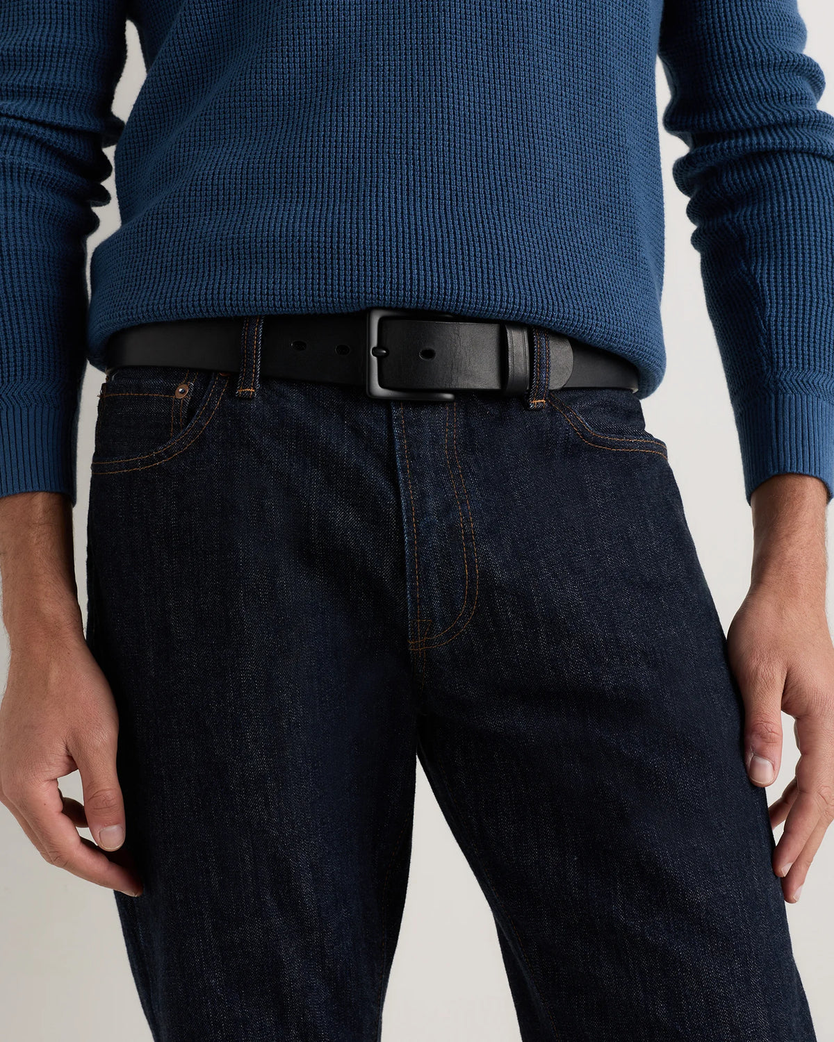 Adam Heritage Leather Jeans Belt - 30 / Bourbon