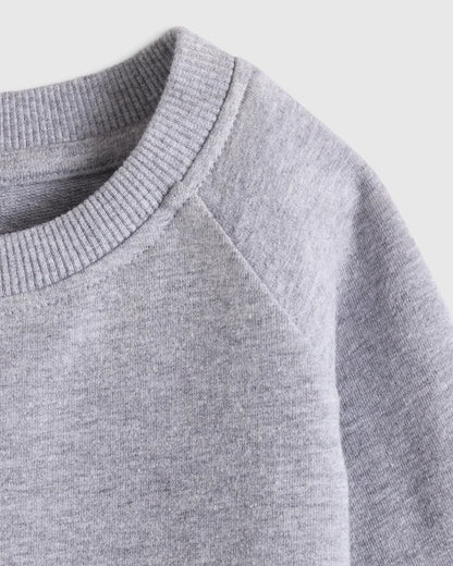 Organic Cotton French Terry Crew Neck Sweatshirt - 3-6M / Blue Stars