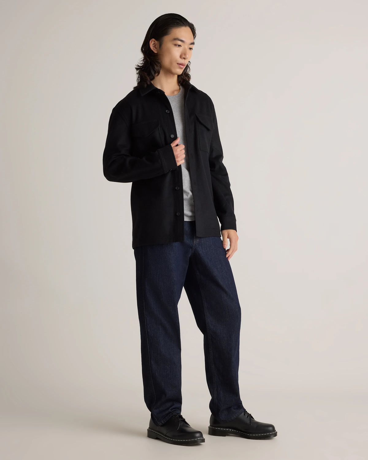 Italian Wool Overshirt - XXXL / Black