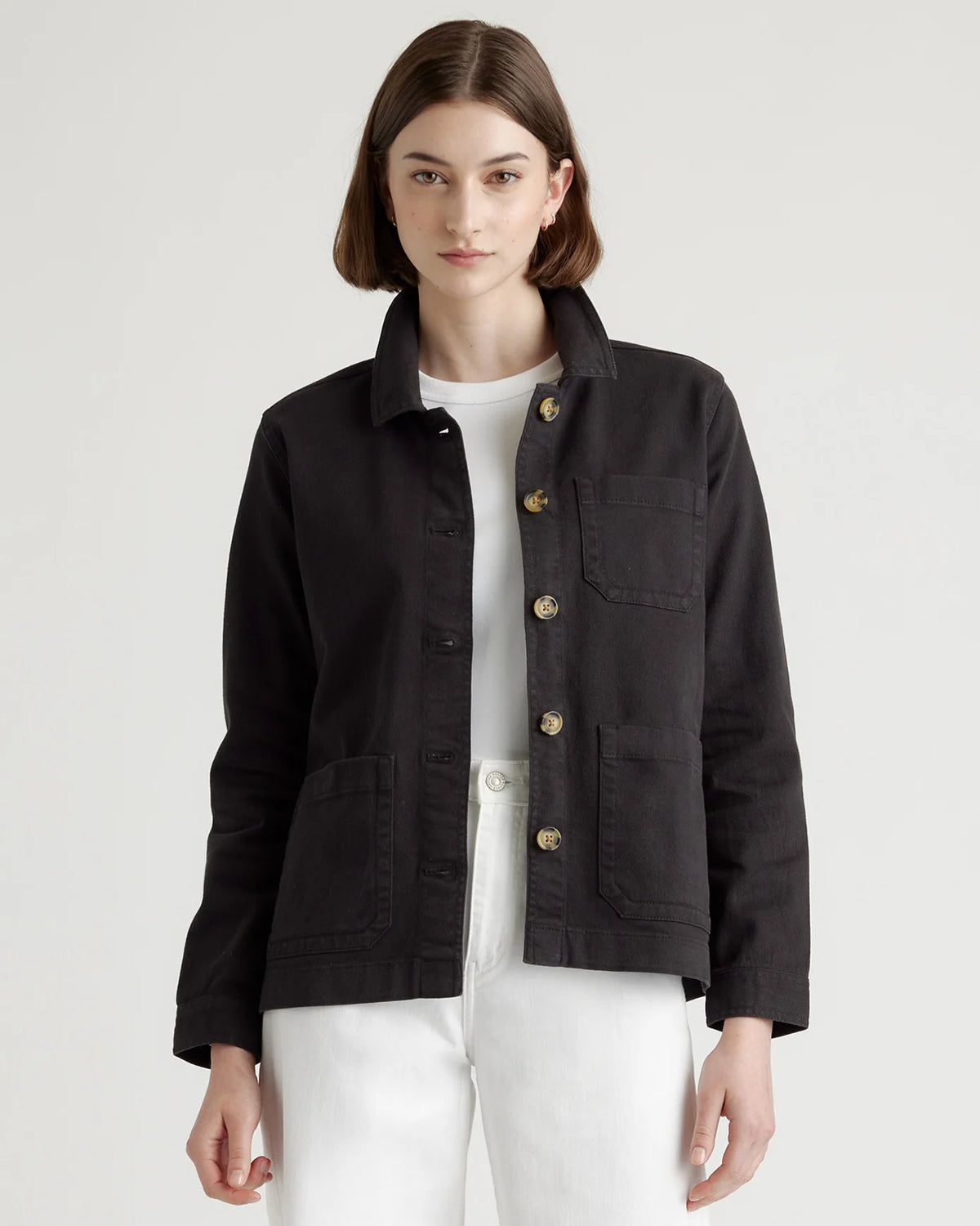 Organic Comfort Stretch Chore Jacket - XS / Vanilla