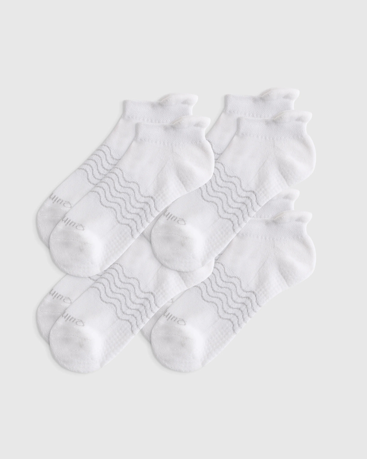 Everyday Cotton Pilates Gripper Ankle Socks (4-pack) - S / White