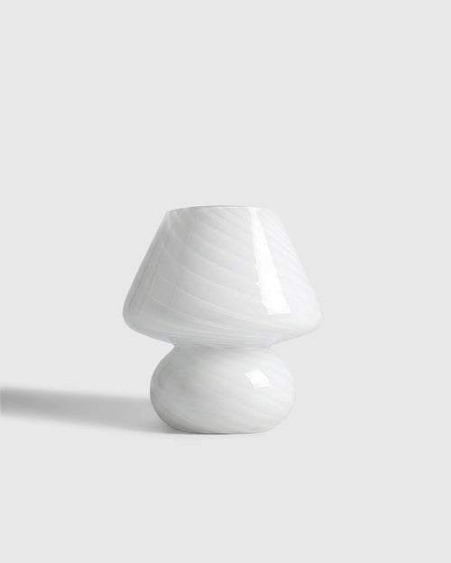 Swirled Glass Table Lamp - Mini / White