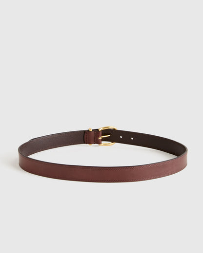 Allegra European Leather Belt - XS / Saddle