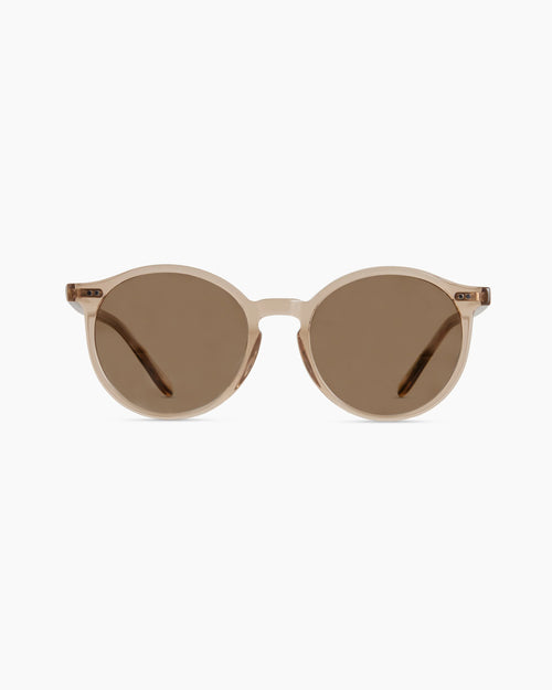 Brixton Polarized Acetate Sunglasses - Standard / Clear Taupe with Brown lens