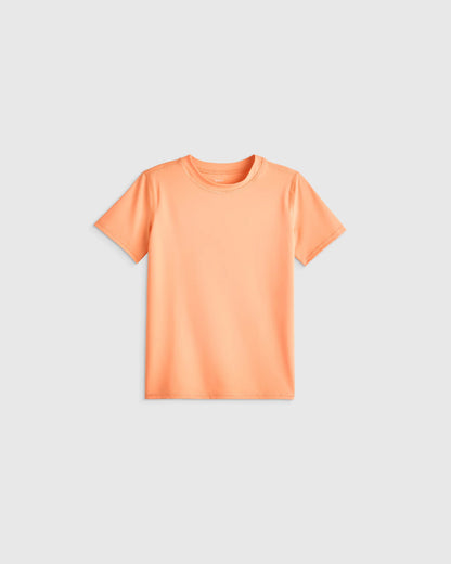 Short Sleeve Rash Guard Top - 2T / Coral Orange