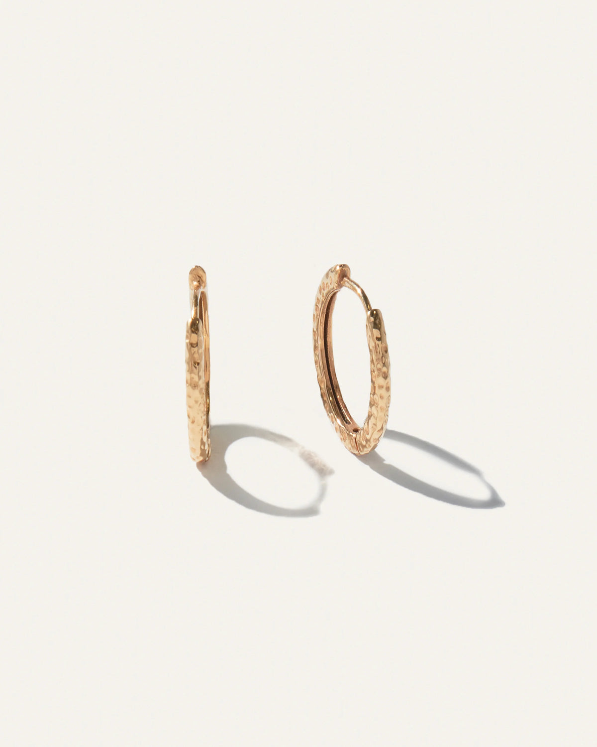 Hammered Nina Small Hoops - One Size / Gold Vermeil