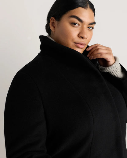 Wool Cashmere Cocoon Coat - 1X / Caramel