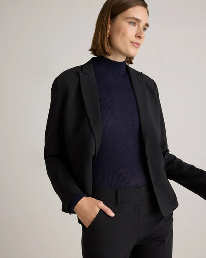 Italian Wool Tailored Blazer - XS / Navy